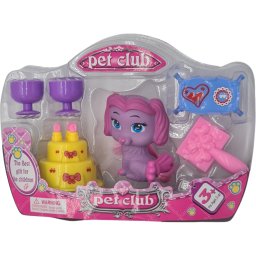 Jucarie pet club, catelusa si accesorii, mov