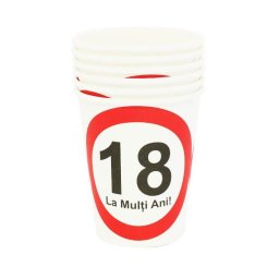 Set 6 pahare majorat 18 ani 200 ml