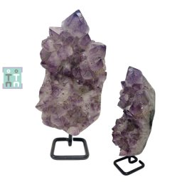 Ametist Druzy Spartura Bruta Naturala Brazilia cu Suport - 29x15x10 cm - Unicat