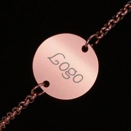 Bratara Personalizata Gravata Rose Gold din Inox Rotund Logo