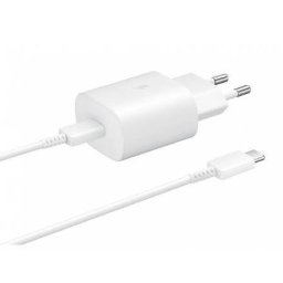 Incarcator retea Samsung EP-TA800XWEGWW Super Fast Charger, 1 x USB-C, 25W + cablu USB-C, Alb