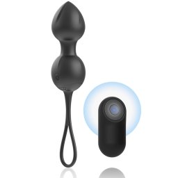 Brilly Glam Vibrating Kegel Beads with Remote Black