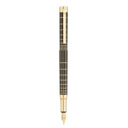 Stilou Waldmann Xetra - Black Lacquer Gold Plated XETRA-pattern