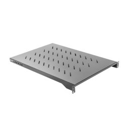 Server LANBERG SHELF FOR 19'' CABINETS 1000MM (1U, 483 X 750MM LOAD CAPACITY UP TO 15KG, 4 POINT MOUNTING) BLACK RAL9004