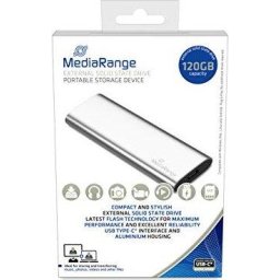 SSD Extern 120 GB (silver, USB-C 3.2 (10 Gbit / s), external)