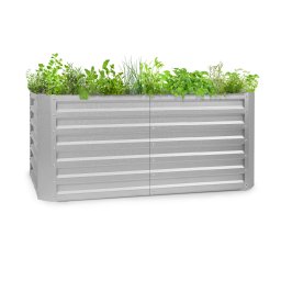 Blumfeldt Blum High Grow Straight, pat ridicat, 120 x 60 x 60 cm, 432 litri, oțel (GDMB4-HighGrow120-SI)