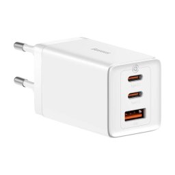 Incarcator de retea GaN5 Pro, 2 porturi USB C si 1 port USB, Cablu USB C la USB C, 65W, Alb