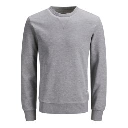 JACK & JONES Bluză de molton 'Basic' gri amestecat
