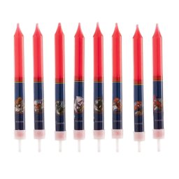 Set 8 lumanari tort Spiderman 8 cm