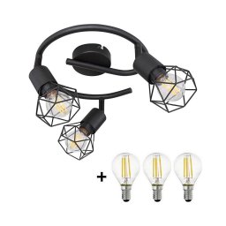 Spot LED XARA 3xE14/6W/230V negru Globo