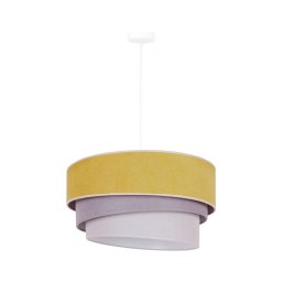 Lustră pe cablu Duolla TRIO 1xE27/15W/230V d. 45 cm galben/gri/alb