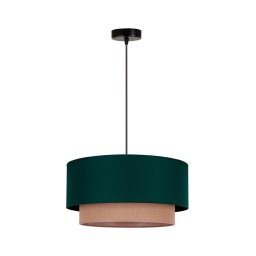 Lustră pe cablu Duolla BOHO 1xE27/15W/230V d. 45 cm verde/maro