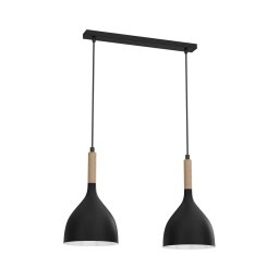 Lustră pe cablu NOAK WOOD 2xE27/60W/230V