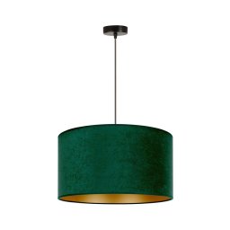 Lustră pe cablu Duolla ROLLER 1xE27/15W/230V d. 40 cm dark verde/auriu