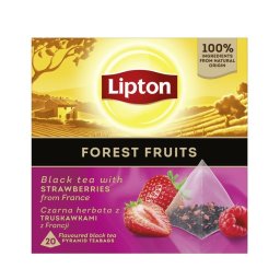 Lipton Black Tea Forest Fruit ceai piramida 20 buc