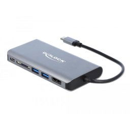 DeLOCK USB-C docking station 4K - HDMI / DP / USB 3.0 / SD / LAN / PD 3.0