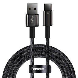 Tungsten Gold Cable USB to USB-C, 100W, 1m Negru