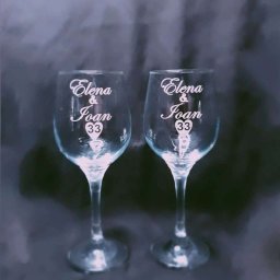 Pahare de vin personalizate prin gravura, Aniversarea Casatoriei, model 1 - KLTM212004