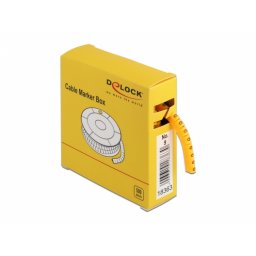 Set 10 bucati marcatoare cablu cifra 9 Galben, Delock 18363