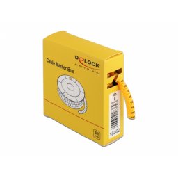 Set 10 bucati marcatoare cablu cifra 8 Galben, Delock 18362
