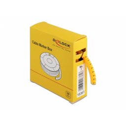 Set 10 bucati marcatoare cablu cifra 7 Galben, Delock 18361