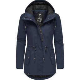 Ragwear Parka de iarnă 'Monadis' bleumarin / maro / negru / alb