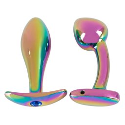 Anos Metal Butt Plug Set in Rainbow Colours