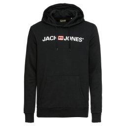 JACK & JONES Bluză de molton roșu pepene / negru / alb