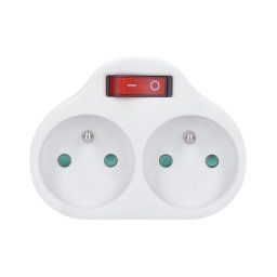 Multipriză cu întrerupător 2x10A/230V Solight P97