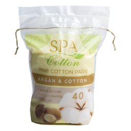 Dischete demachiante Spa Cotton Maxi, argan si bumbac, 40 buc set