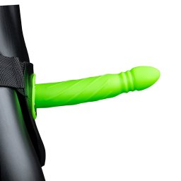 Ouch! Glow in the Dark Twisted Hollow Strap-on 8" 20cm