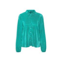 VERO MODA Cămaşă Vmnadine L/S Plissι Shirt Wvn Btq 10279184 18-5841 TCX Pepper Green