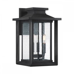 Aplică exterior Wakefield, neagră, H:43,3 cm, 3xE14, IP44, QZ-WAKEFIELD-L-TBK