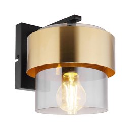 Aplică MILEY 1xE27/60W/230V neagră/alamă Globo 15560W