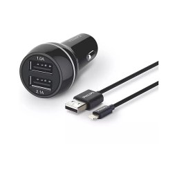 Philips DLP2357V/10 - Încărcător auto 2xUSB/12V + cablu USB/lightning