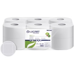 Rola hartie igienica Jumbo Eco 19J, 2 straturi, 120 m, 12 role/bax, 812200, Lucart