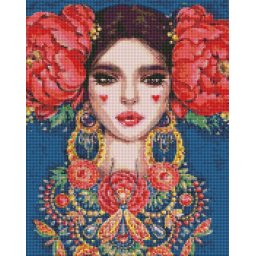 Set goblen cu diamante, cu sasiu, Frumusete magica, 40x50 cm
