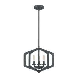 Lustră Vanguard, metal negru, D:40,6 cm, 3xE14, QZ-VANGUARD-3P-OK
