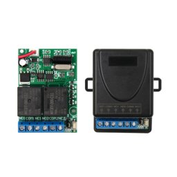 Set receptor radio cu 2 relee și telecomandă, 433.92 MHz, 12V DC, CSR-807Y2