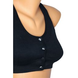 Bustiera pentru alaptare cu deschidere in fata, Flossy, Black
