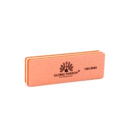Buffer pentru unghii, mini, granulatie 180/240, coral