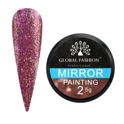 Gel unghii, vopsea de arta, cu efect oglinda, Mirror, Global Fashion, 5g, 02