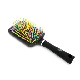 Perie pentru descurcarea părului cu pini ondulați, 9886RX, negru/multicolor