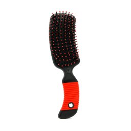 Perie de păr curbată 8585 – negru/roșu