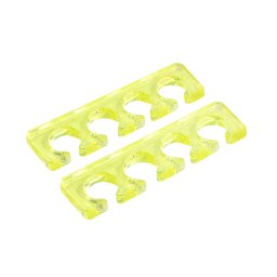 Set 2 despartitoare degete din silicon, Global Fashion, culoare galbena