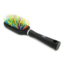 Perie pentru descurcarea părului, cu peri ondulați din plastic, 9585RX – negru/multicolor