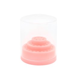 Cutie depozitare, capat de freza, 48 locuri, mini, roz