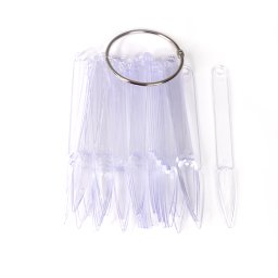 Tipsuri ascutite pentru exersat cu inel set 50 - Transparent