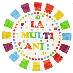 Set 8 farfurii La multi ani 18cm