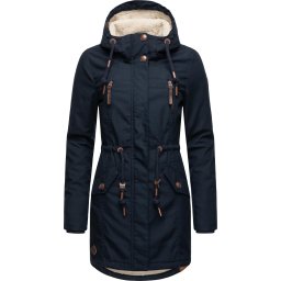 Ragwear Parka de iarnă 'Elsie' albastru / bleumarin / alb